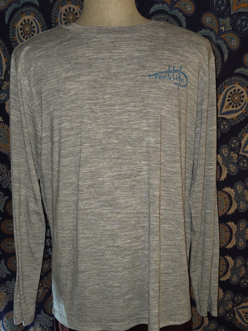 Men’s Heather Gray Reel Life Size Large